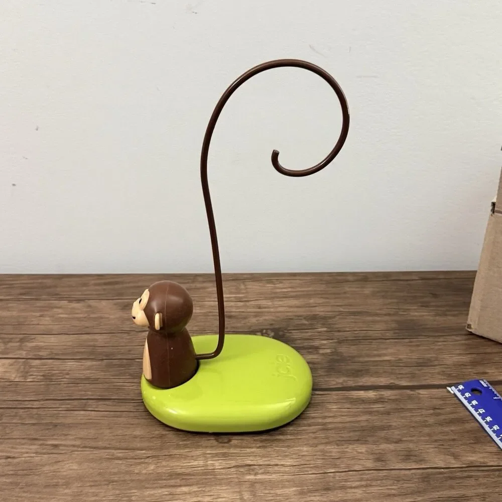 Joie Monkey Banana Tree Holder, Countertop Fruit Hanger with Secure Black